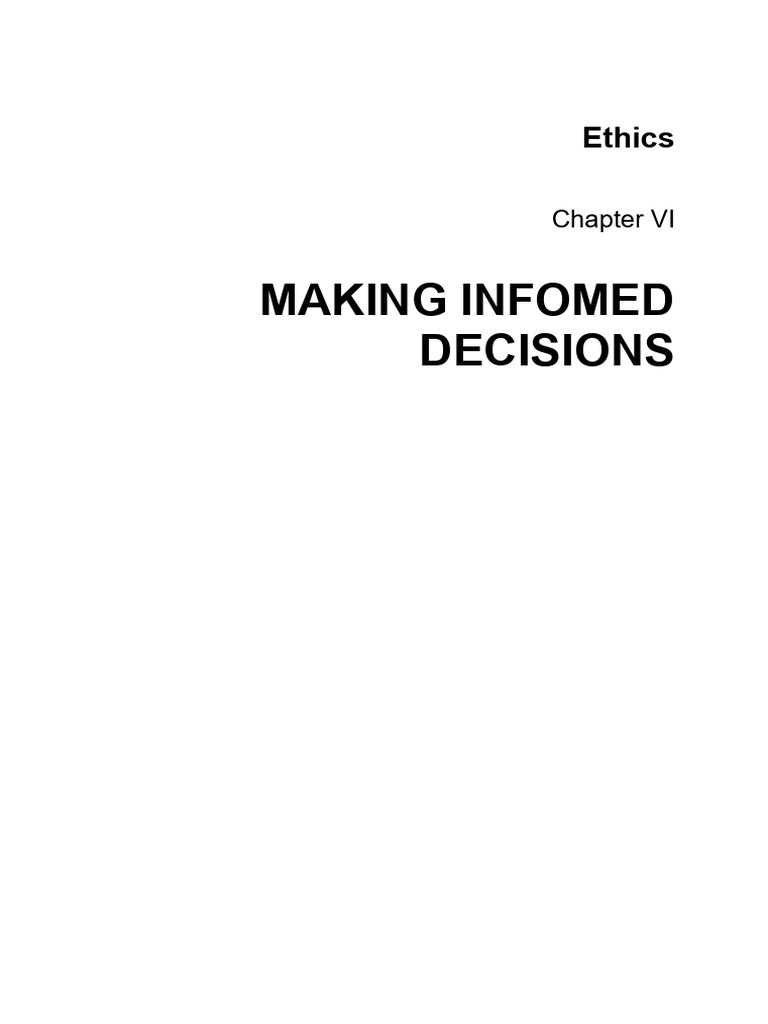 Ethics Chapter 6 | PDF