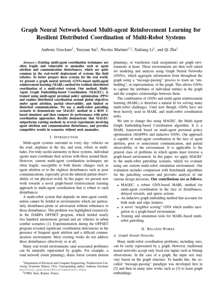 Graph Neural Network-Based Multi-Agent Reinforcement Learning For ...