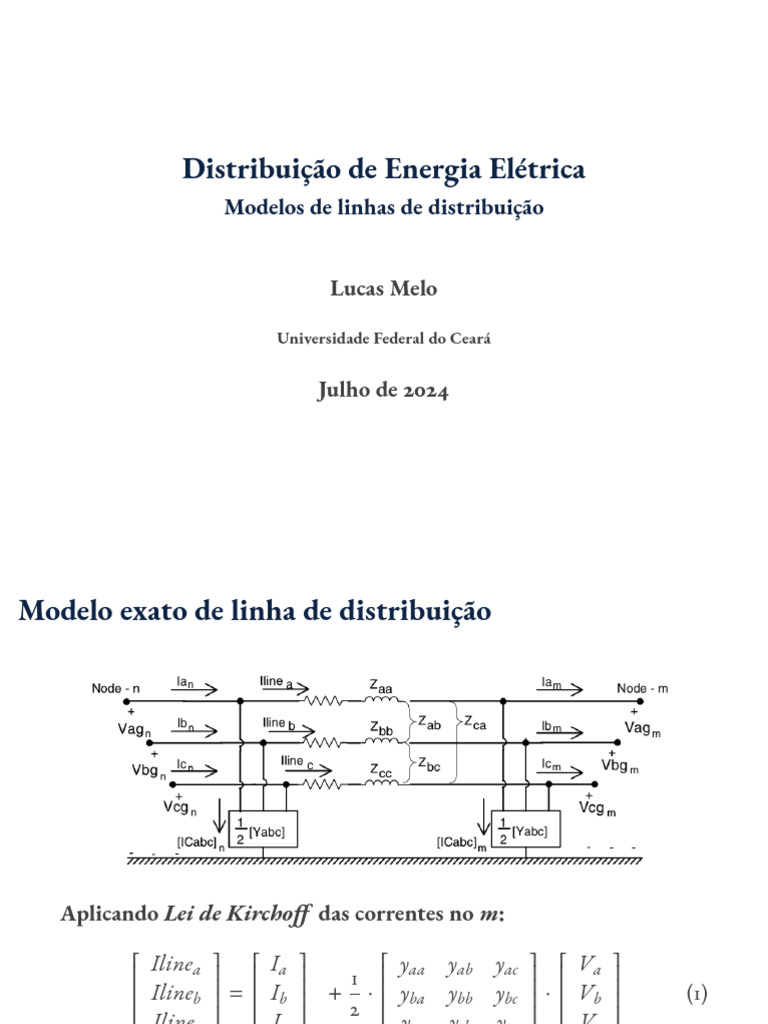 05 Distribution Line Models | PDF