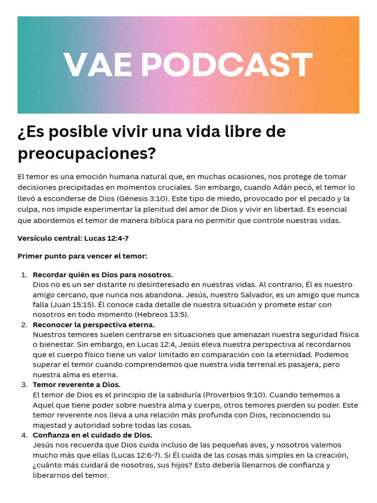 Vivir Sin Preocupacio N | PDF