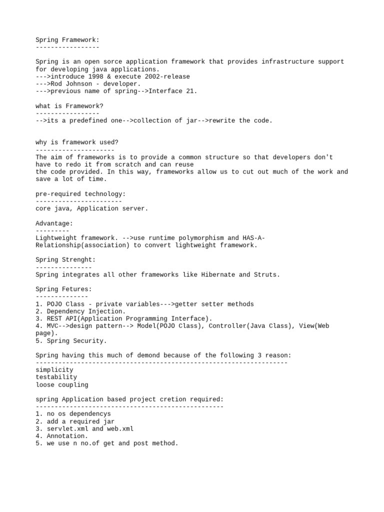 Spring framework pdf
