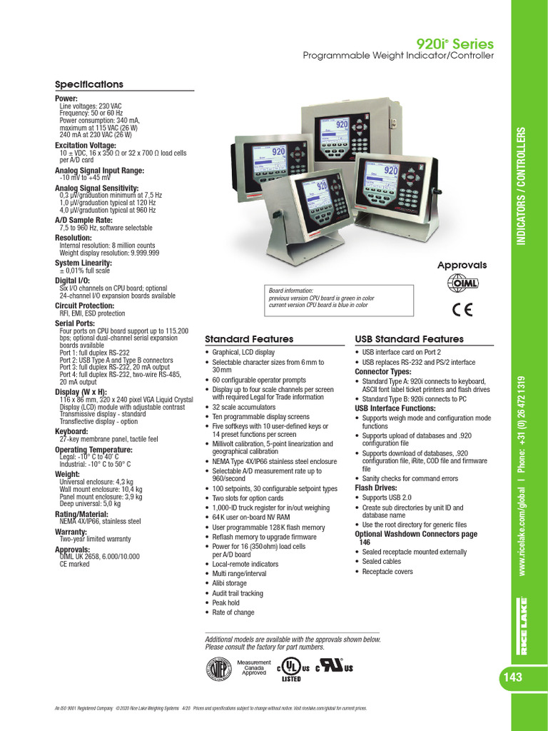 2020 Eu 920i Indicator Pesometro | PDF