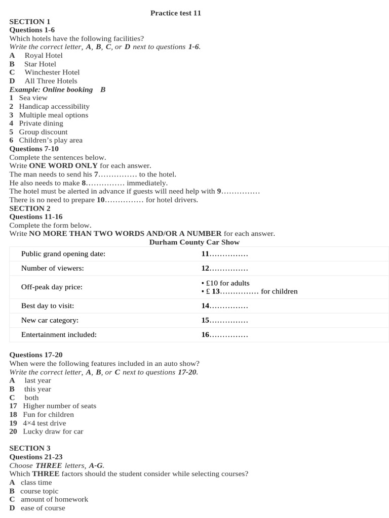 Practice Test 11 | PDF
