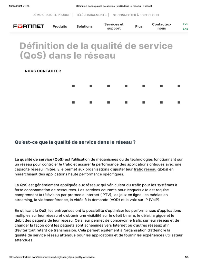 Qualite de Services QOS | PDF
