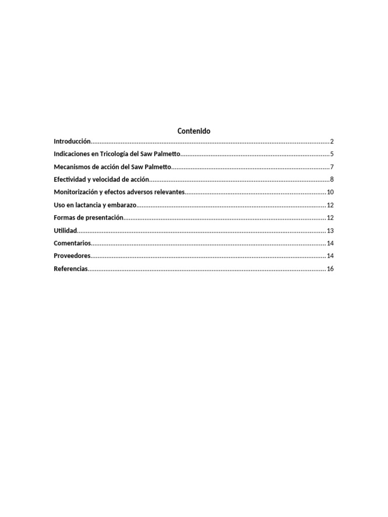 Saw palmetto indicaci n en tricolog a pdf