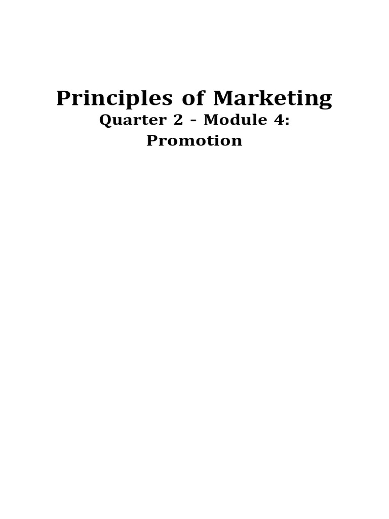 Principles Of Marketing Finals W4 Pdf