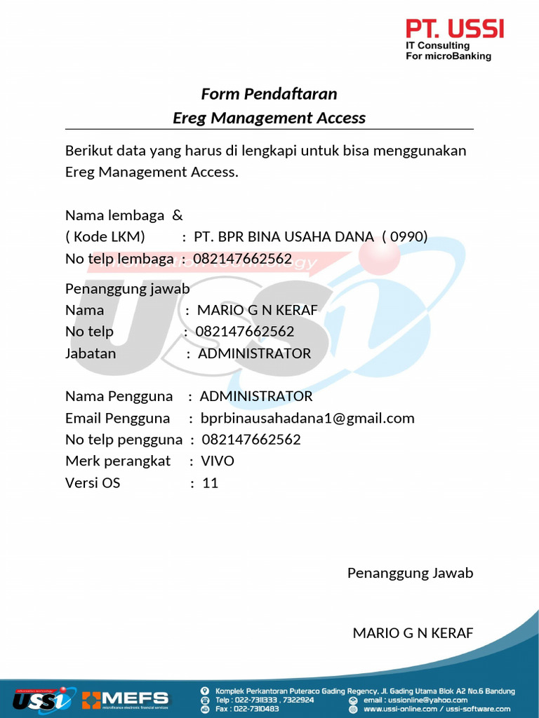 Form ereg management access pt bpr bud pdf