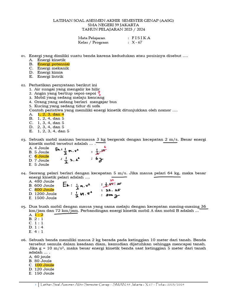 Latihan Soal Aasg 2024 Siswa Pdf