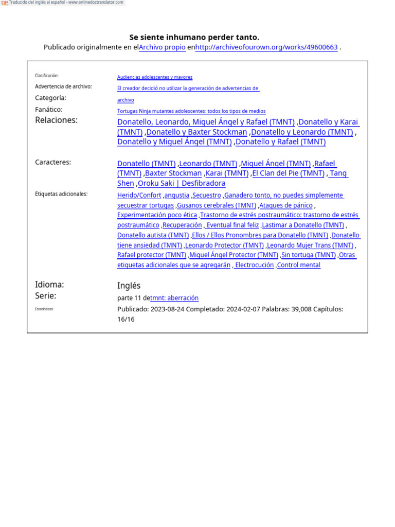 It Just Feels Inhumane - En.es | PDF