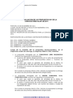 Acta No 001 de Evaluacion de Las Propuestas