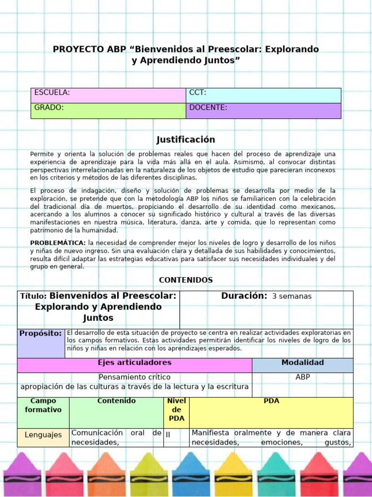 Proyecto Abp Diagnostico y Rubrica de Evaluacion | PDF