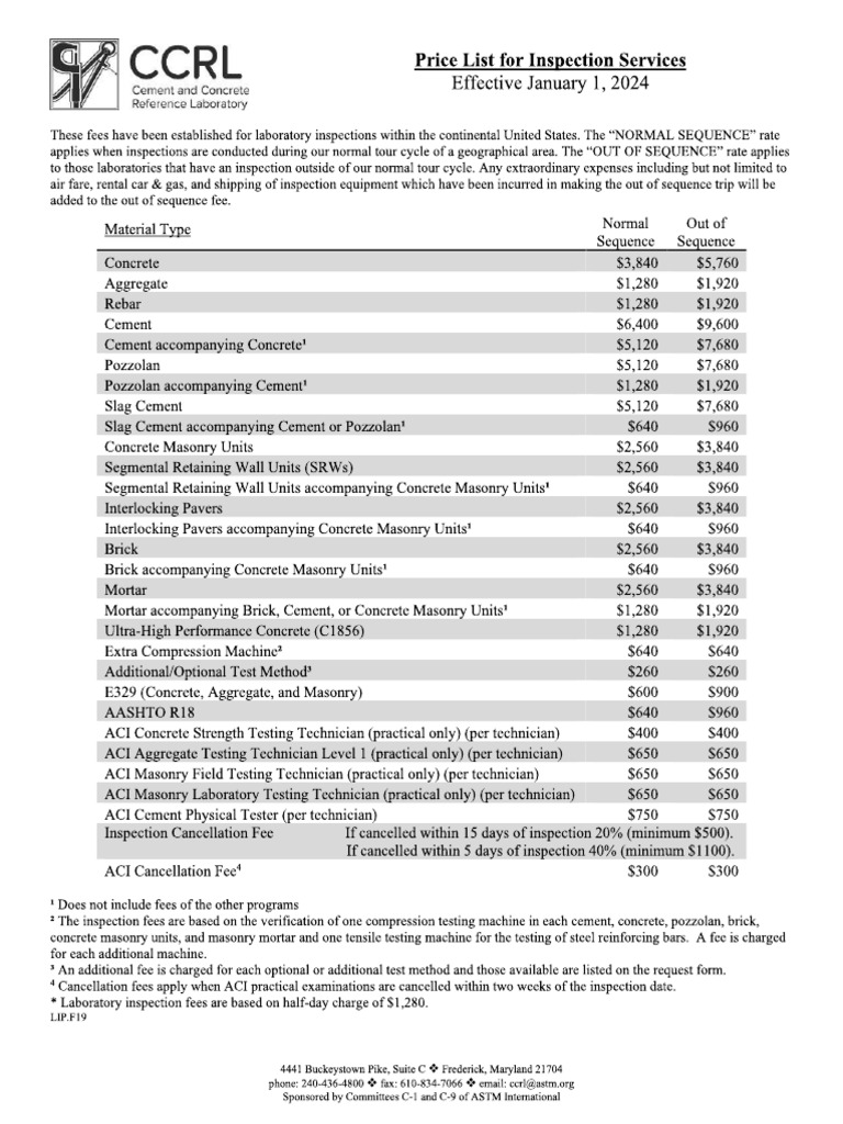 Fee Schedule | PDF