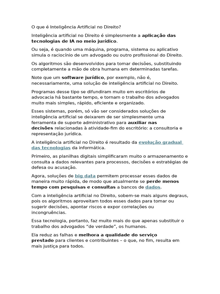 Inteligencia Artificial e Direito | PDF