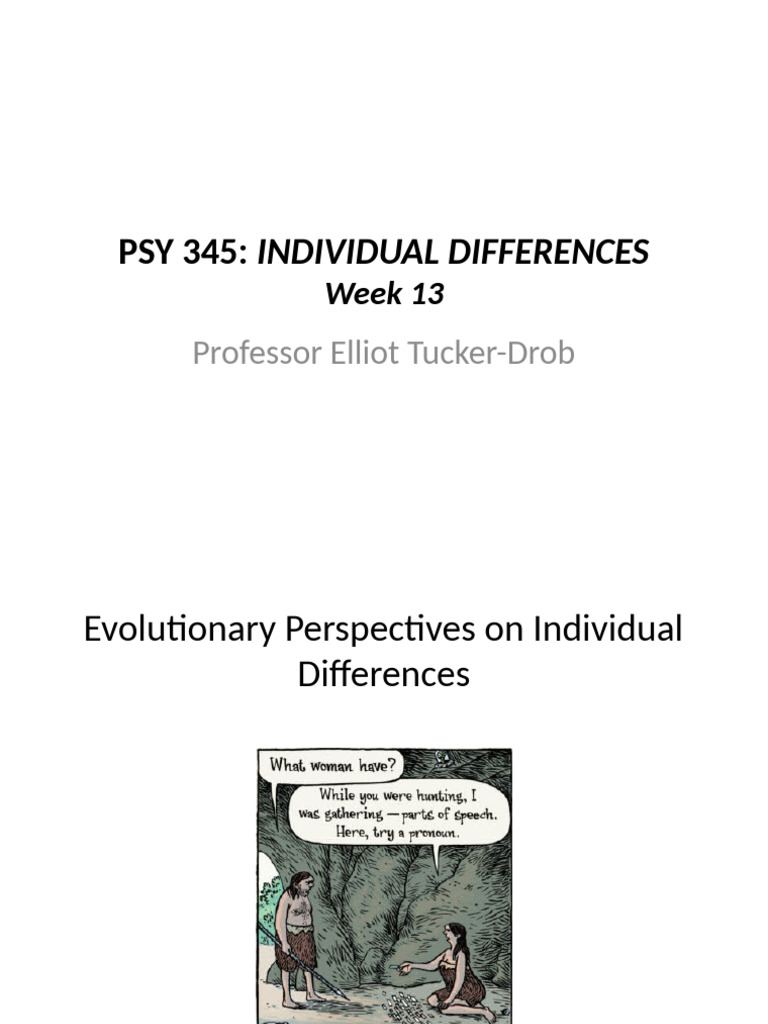 Individual Differences | PDF | Natural Selection | Wellness