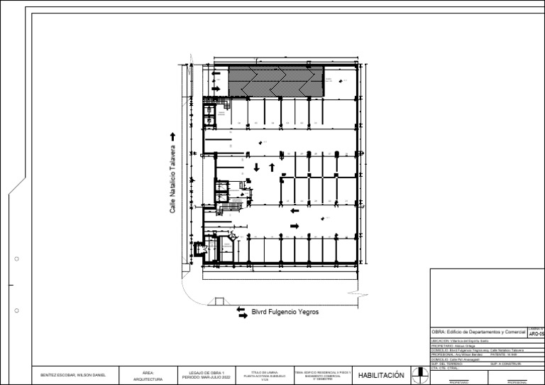 Planta Subsuelo Acotada Pdf