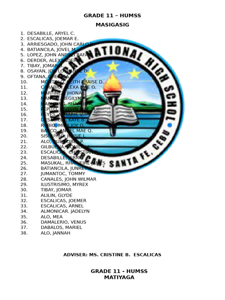 Grade 11 2024 2025 | PDF