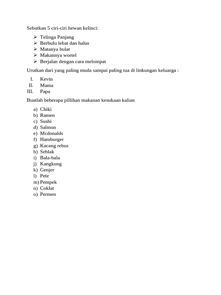 Bullets Numbering Tugas Komputer Kevn | PDF
