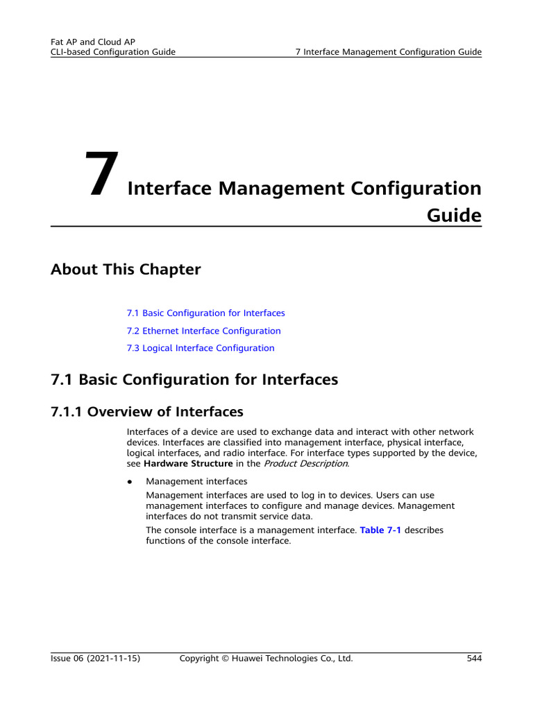 01-07 Interface Management Configuration Guide | PDF