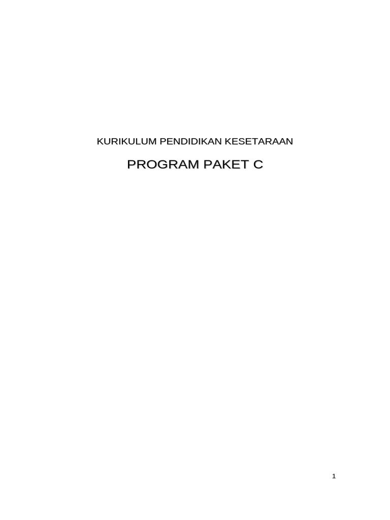Kurikulum Paket C PKBM AL HIKMAH | PDF