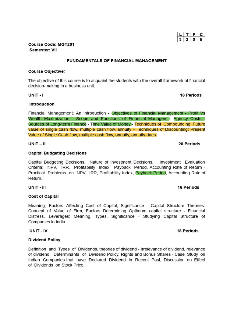 Fundamentals of Financial Management | PDF