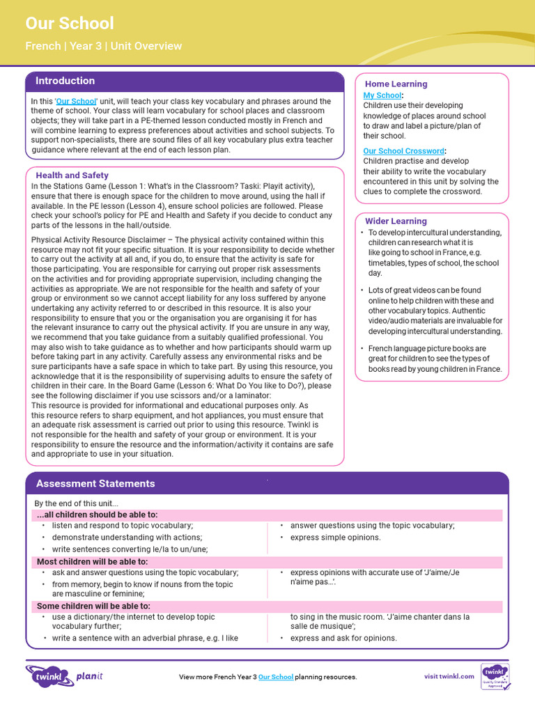 Our School Planning Overview | PDF