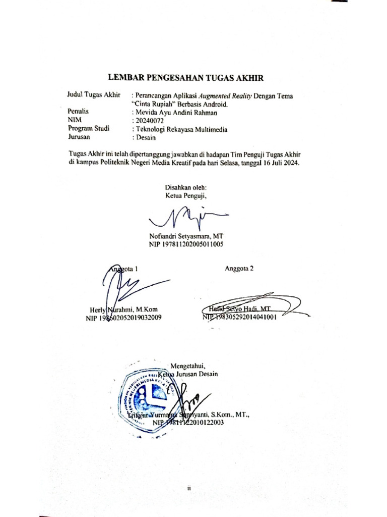 Lembar Pengesahan | PDF