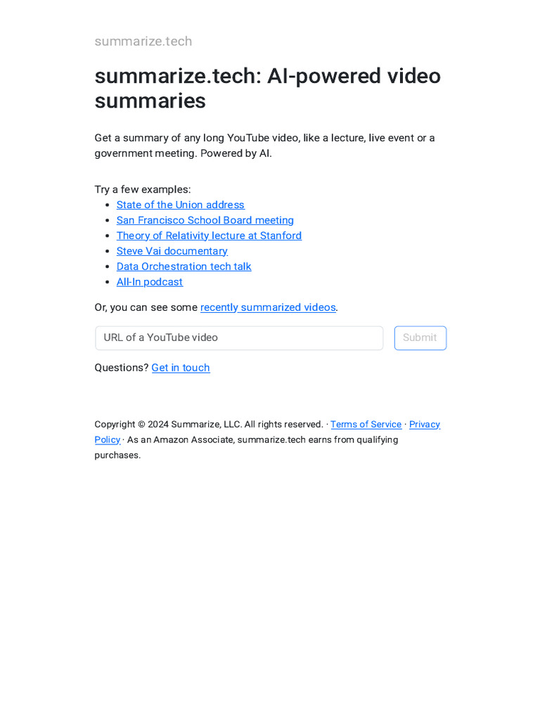 Summarize pdf