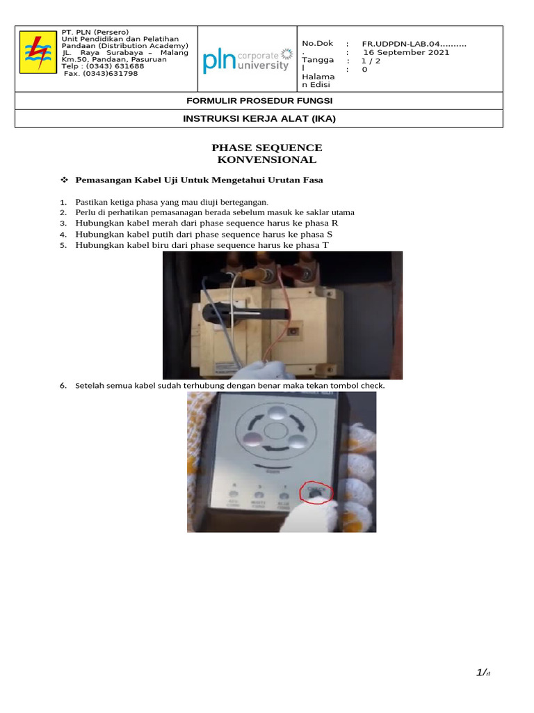 IK Phase Sequence Konvensional | PDF