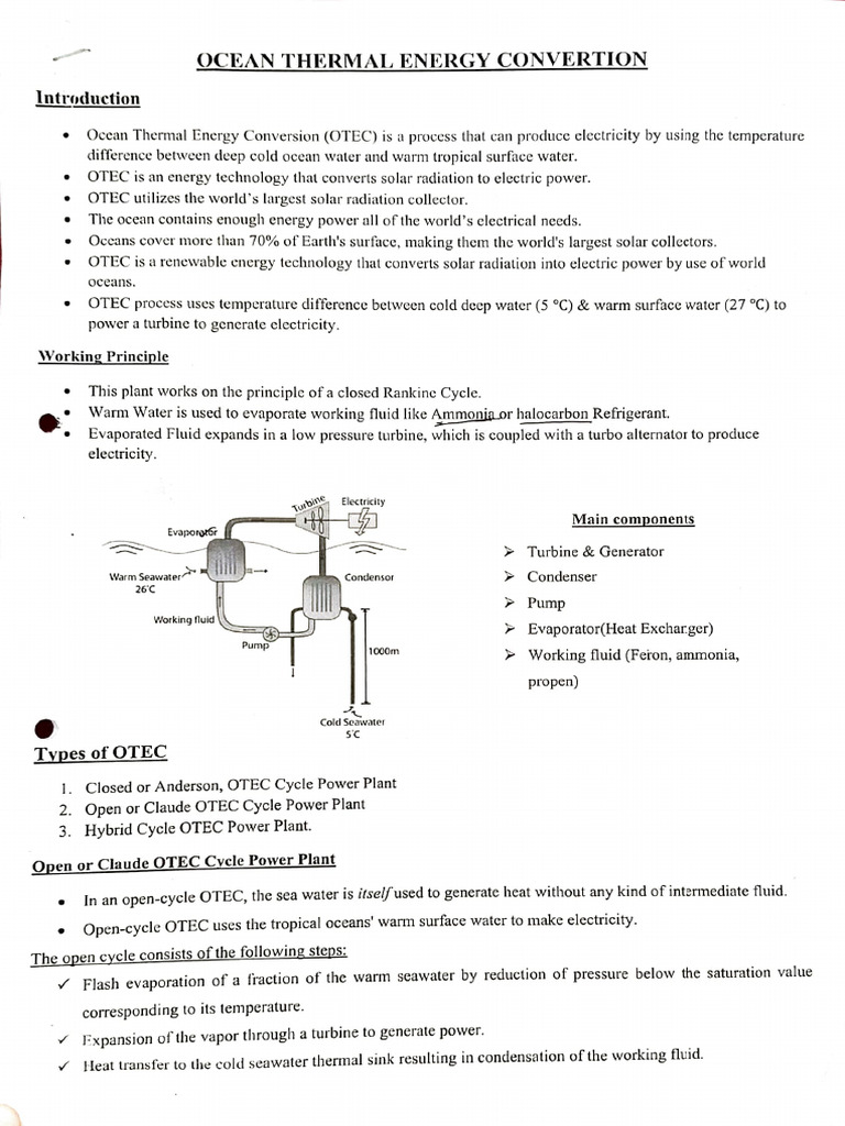 Tidal Power and Ocean Power M4 | PDF