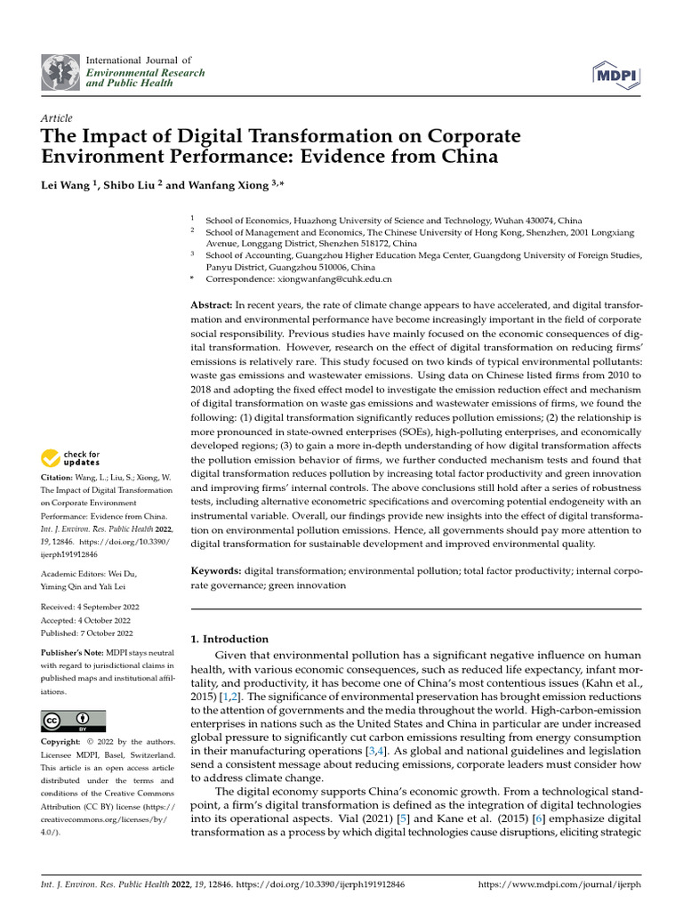 The Impact of Digital Transformation On Corporate 24b9tn64 | PDF