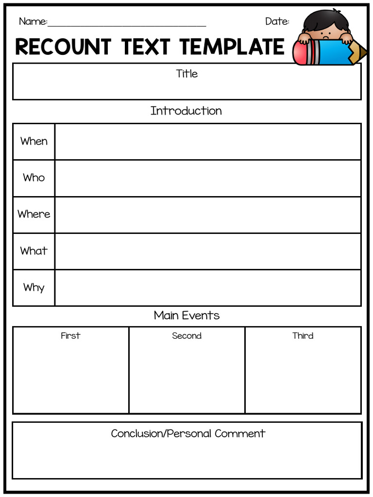 Template Recount Text | PDF | Computing | Career & Growth