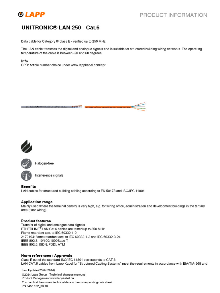 Lapp Pro206193en | PDF