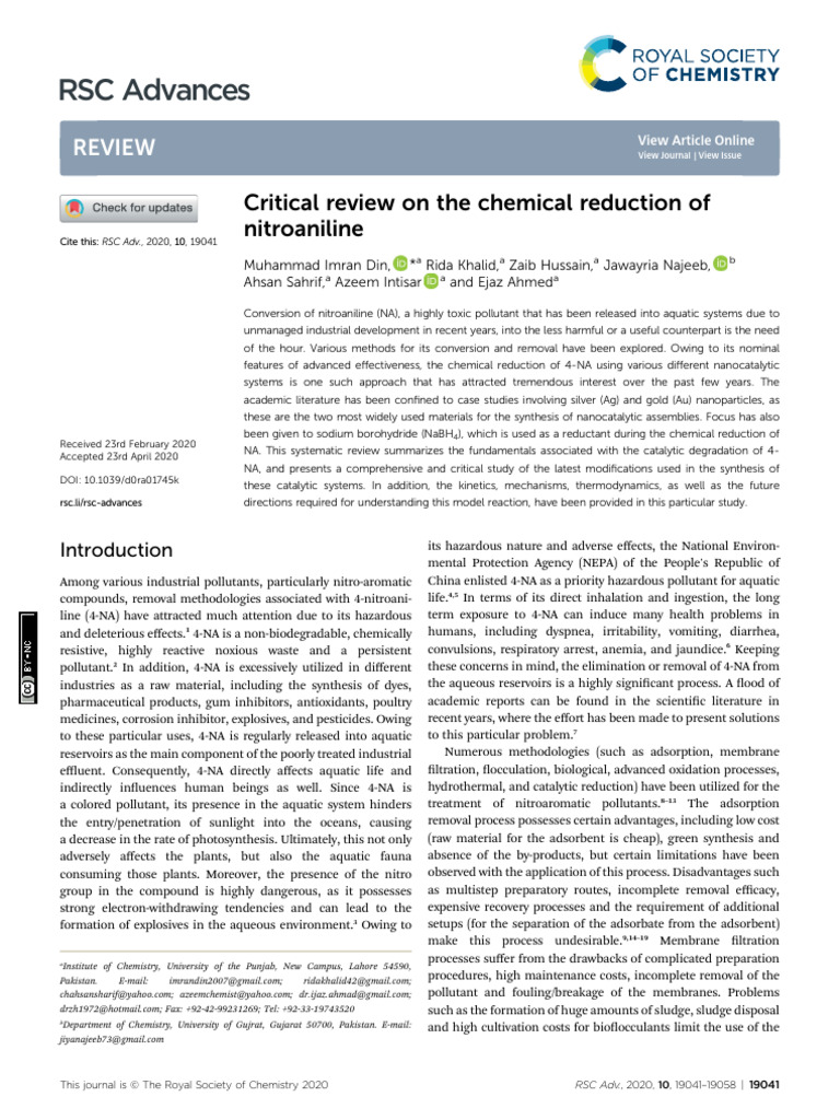 RSC Advances: Review | PDF