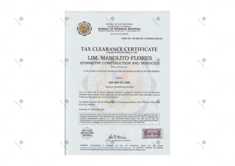 Tax Clearance | PDF