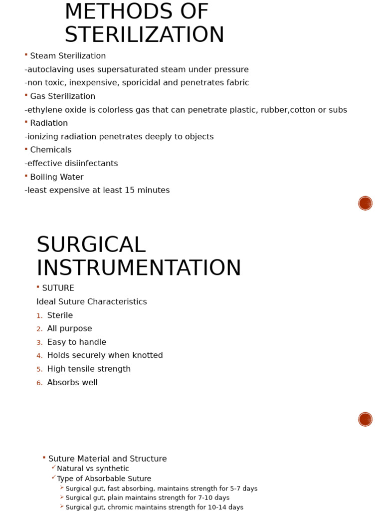Surgical Sterilization and Instrumentation Guide | PDF | Surgical ...