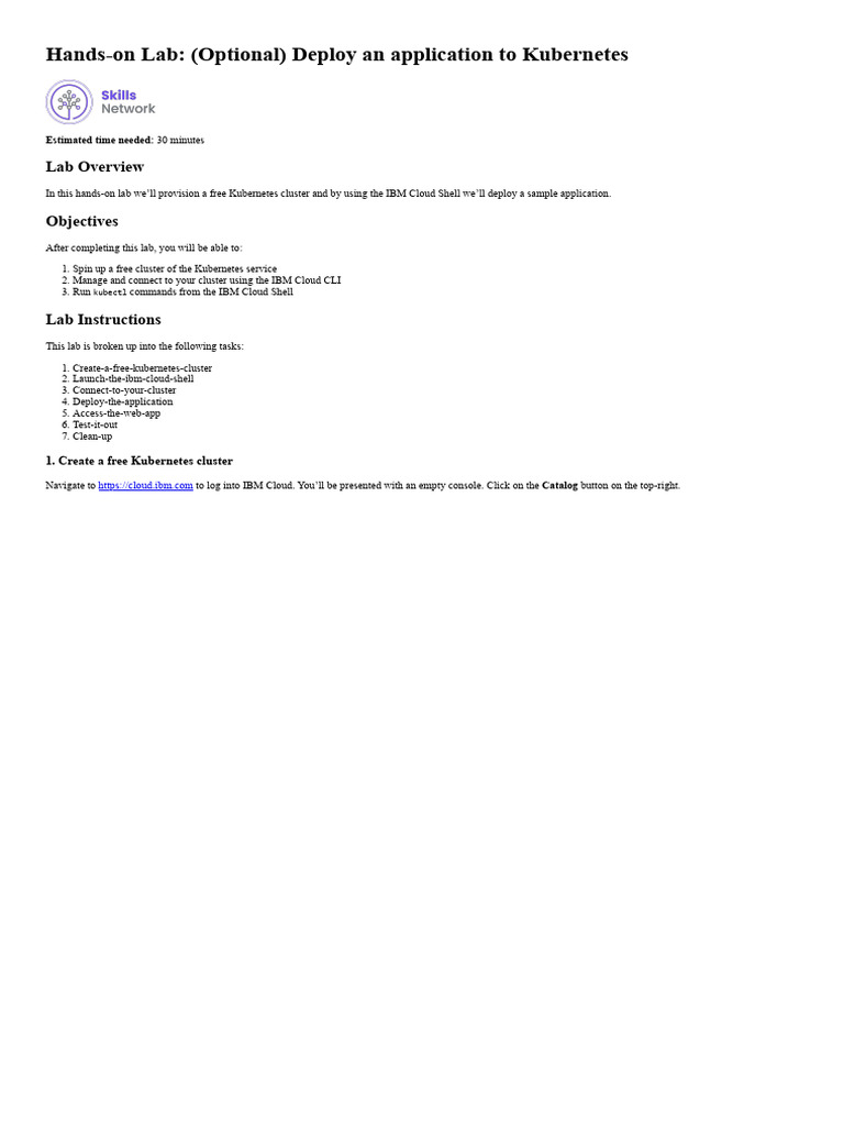 Deploy App on IBM Cloud Kubernetes | PDF | Command Line Interface ...