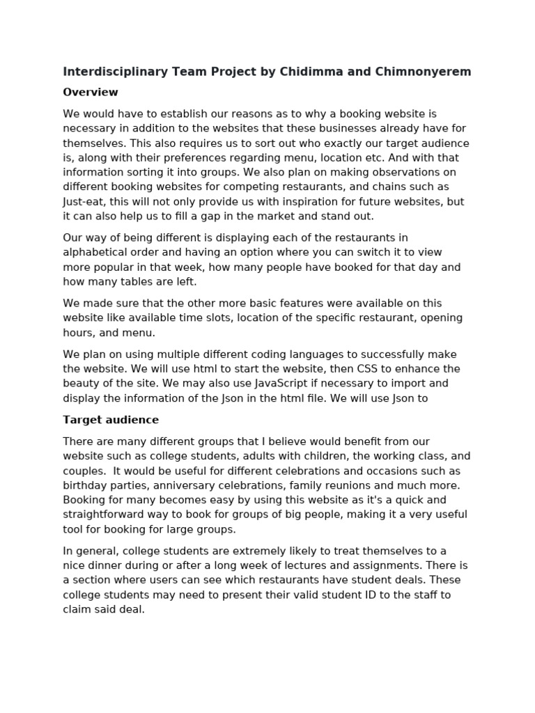 ITP Proposal | PDF