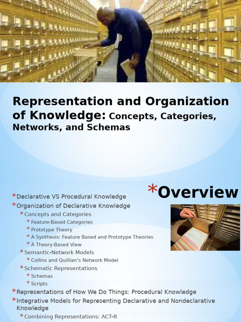 Representation and Organization of Knowledge | PDF