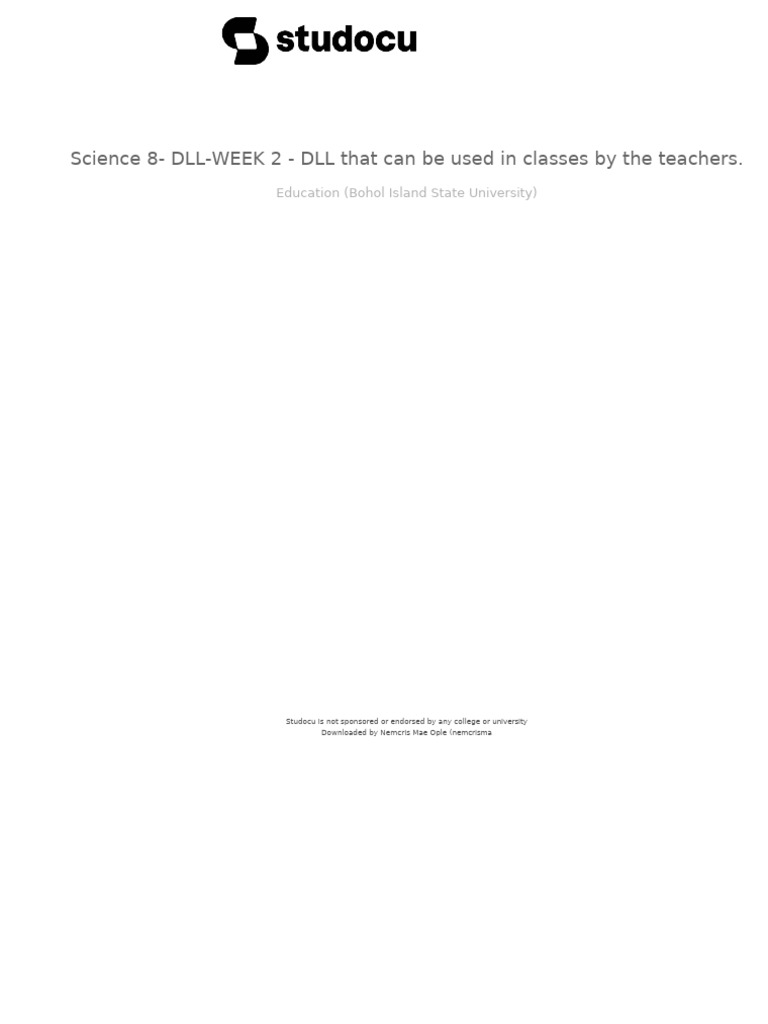 Science 8 WEEK 2 | PDF | Force | Inertia