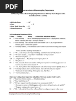 Housekeeping Script PDF | PDF | Scribd
