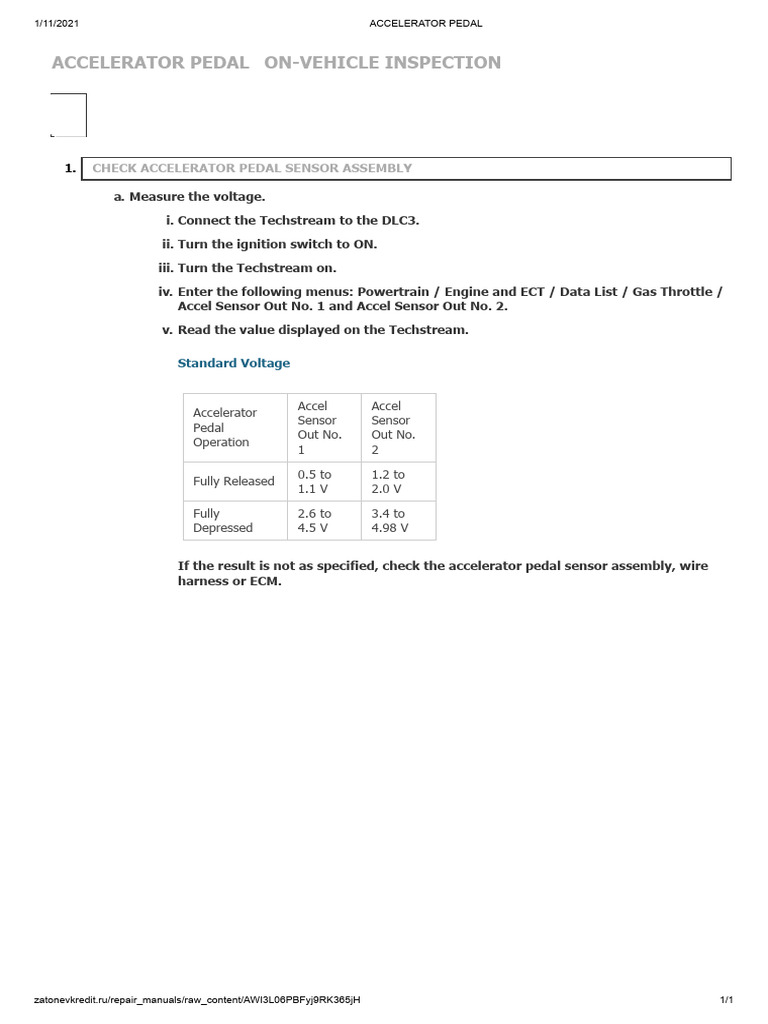 Accelerator Pedal | PDF