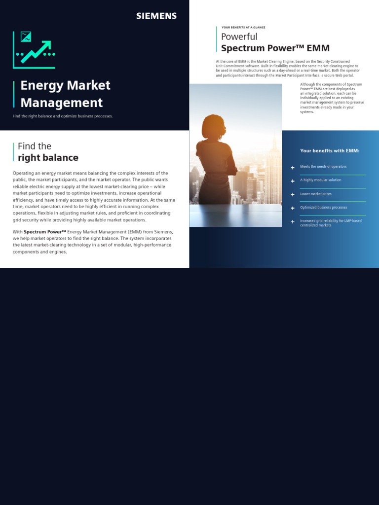 Siemens Spectrum Power For Energy Market Management | PDF