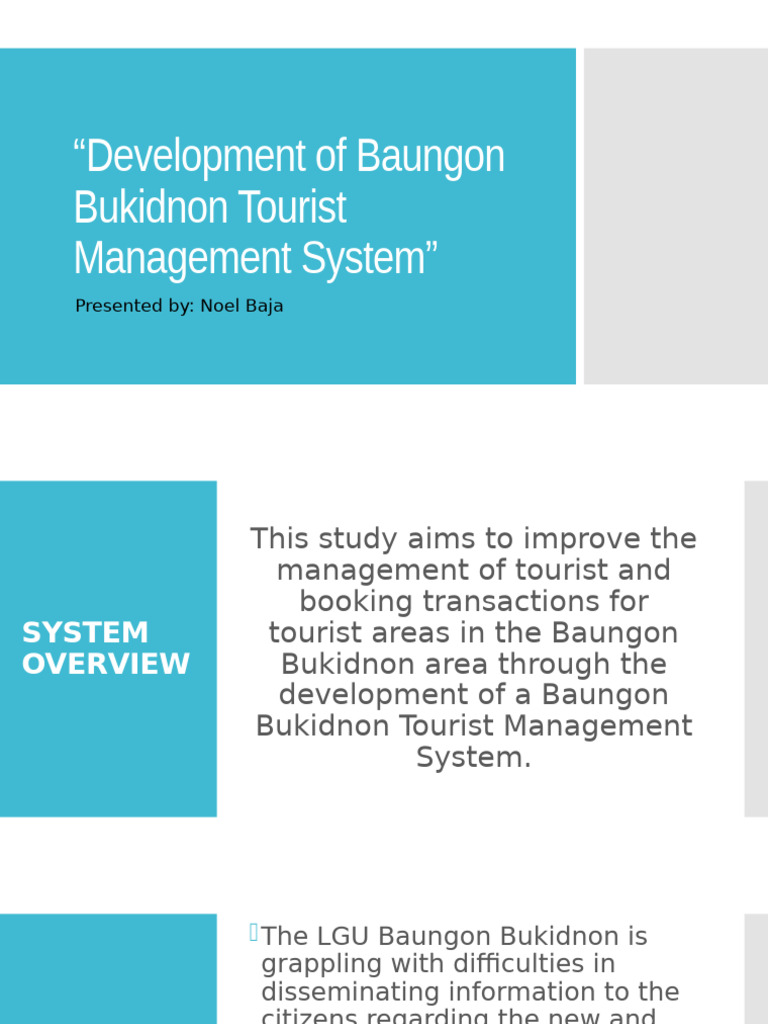 Development of Baungon Bukidnon Tourist Management System | PDF