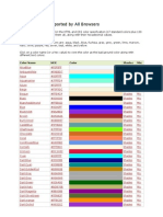 Color Names Supported by All Browsers
