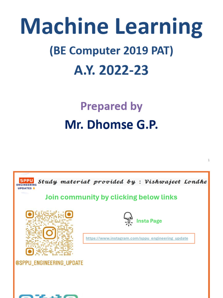 ML Unit 2 PPT by DGP | PDF