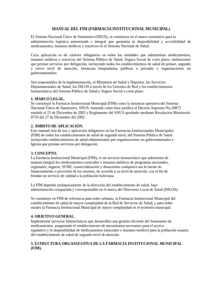 Manual Del Fim | PDF