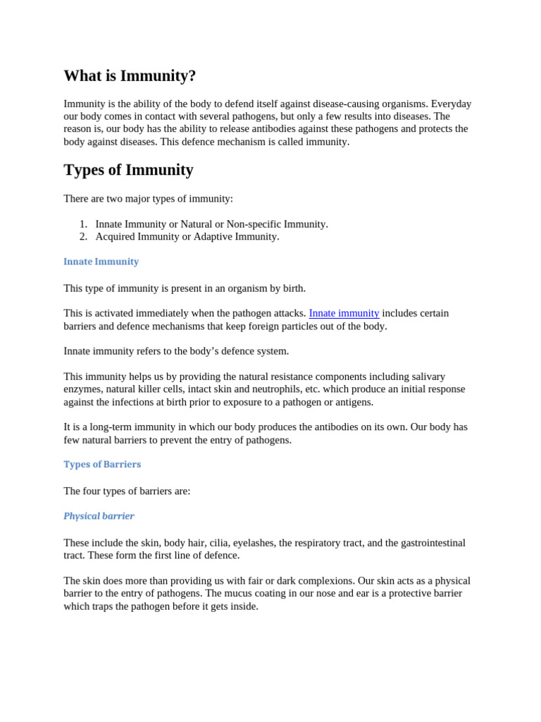What Is Immunity | PDF