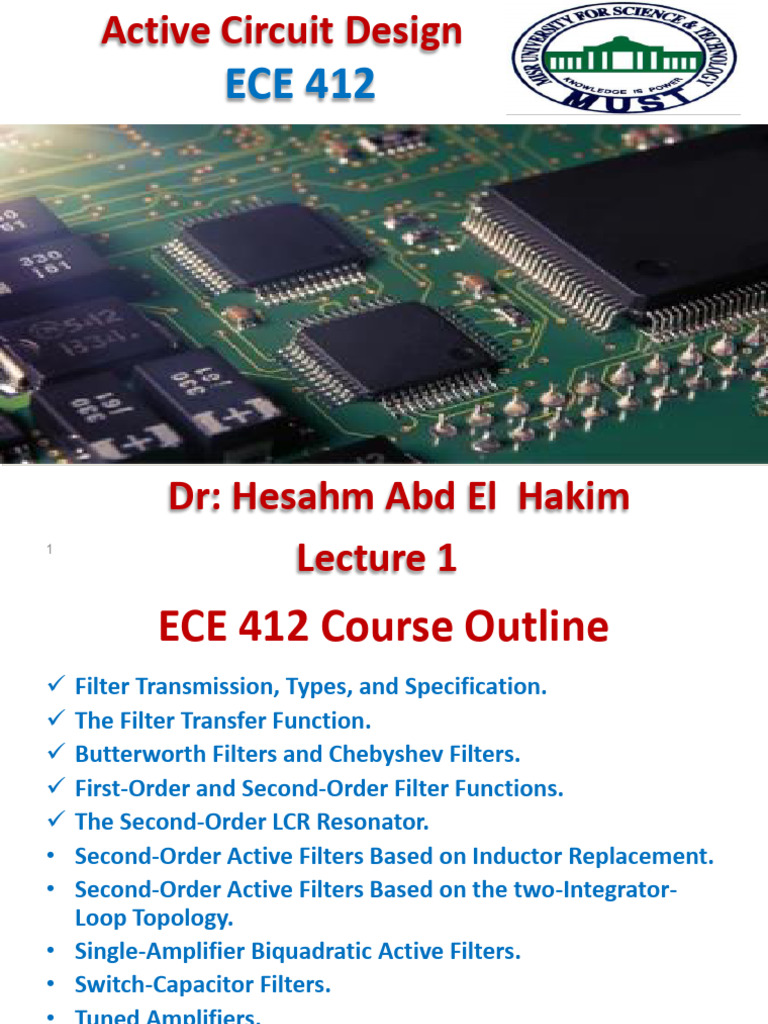 ECE 412: Active Circuit Design Overview | PDF | Computers