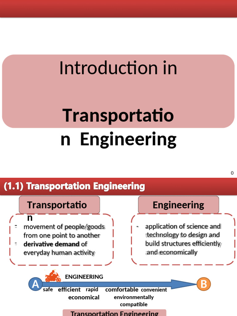 Introduction To Transportation Engg | PDF