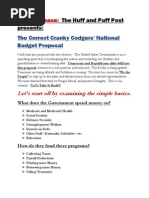 Budget Proposal - Cranky Codger 2011